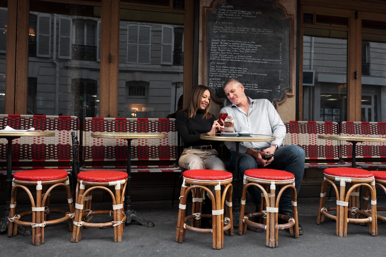 Diners at an independent bistro