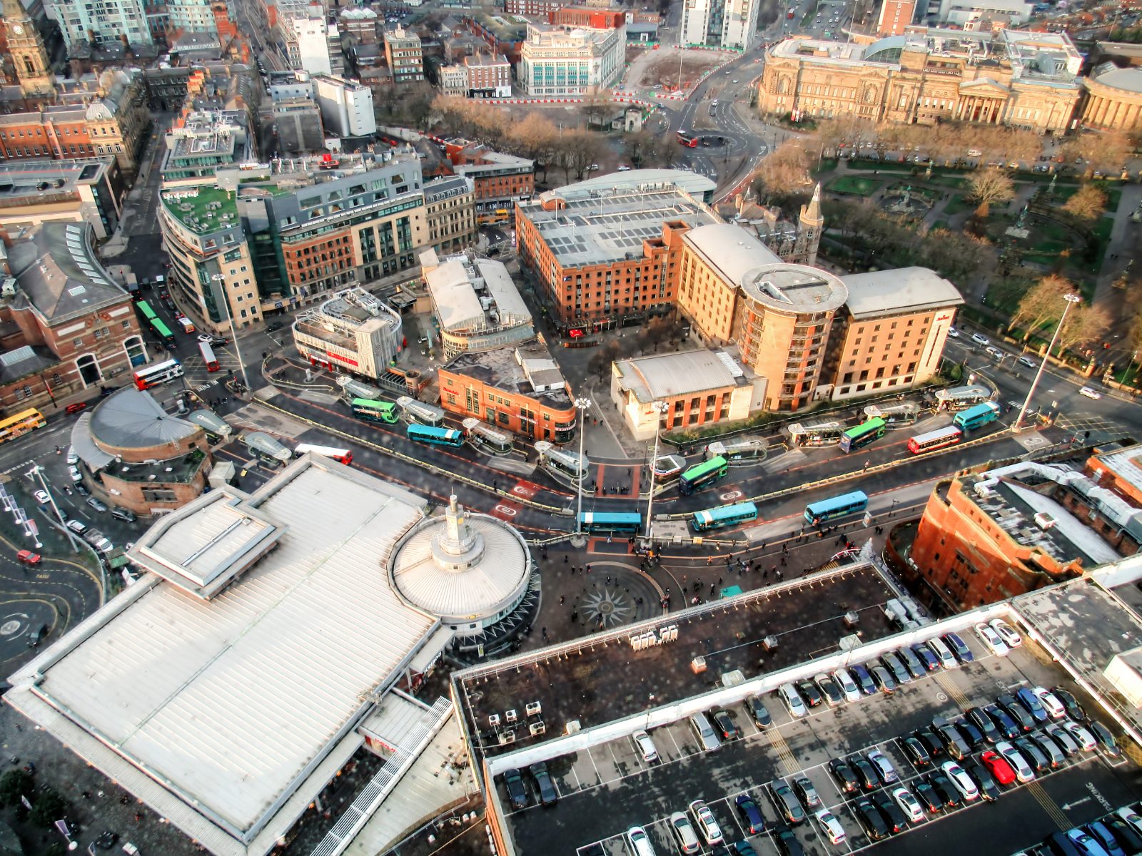 Aerial view of Liverpool