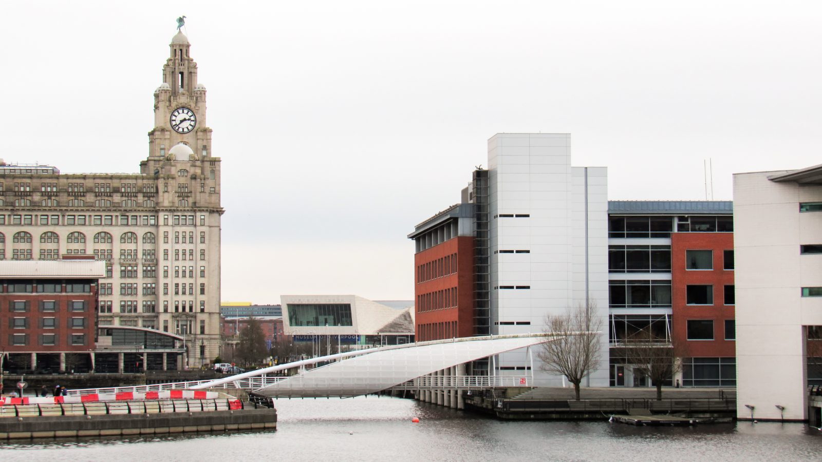Liverpool waterfront with the Royal Liver Building