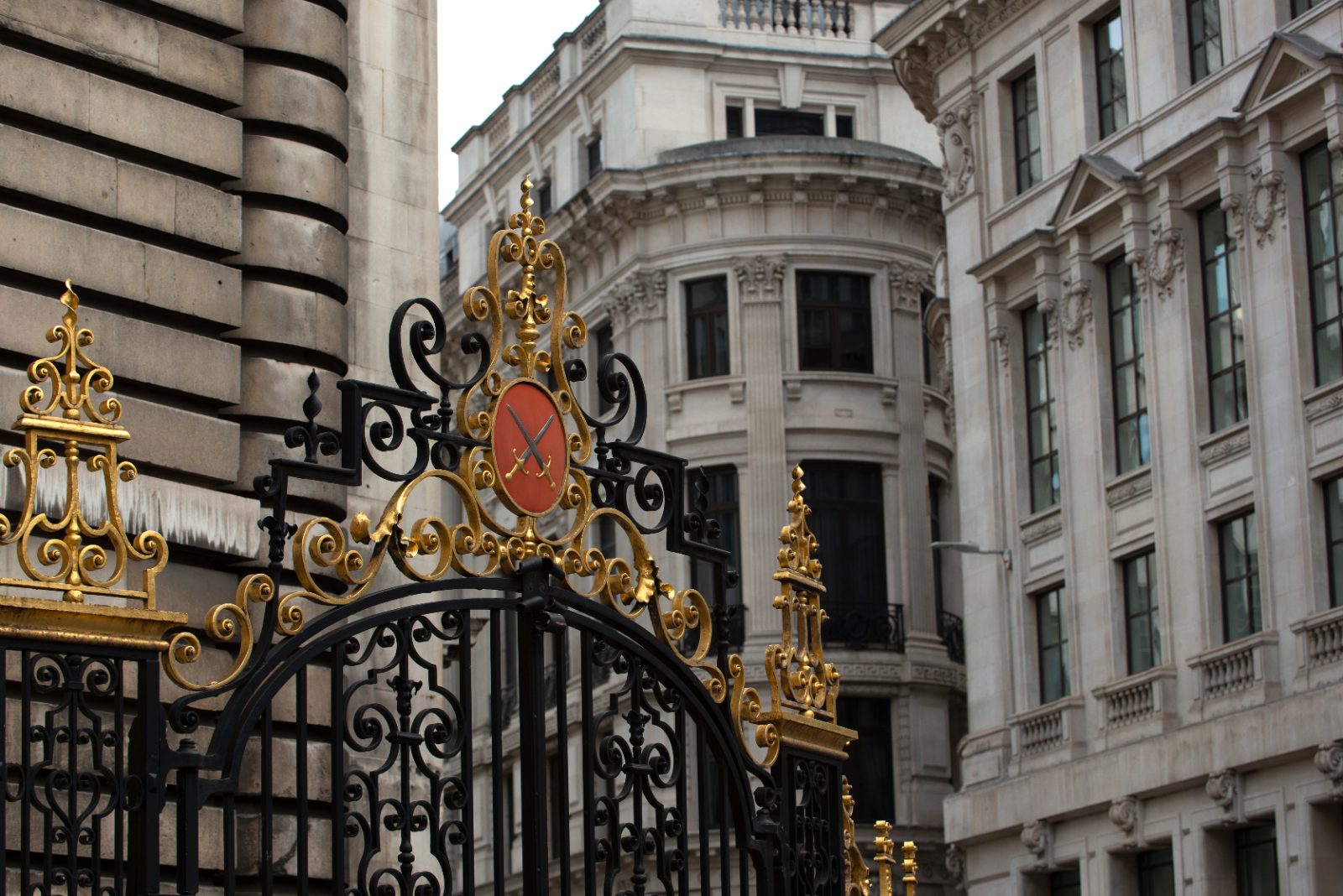 Classical facade in central London